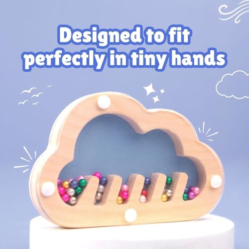 Image of Cots and Cuddles 1pc Wooden Animal Rattle Toy for Babies & Toddlers | Safe & Engaging Sensory Play Toy (Koala)
