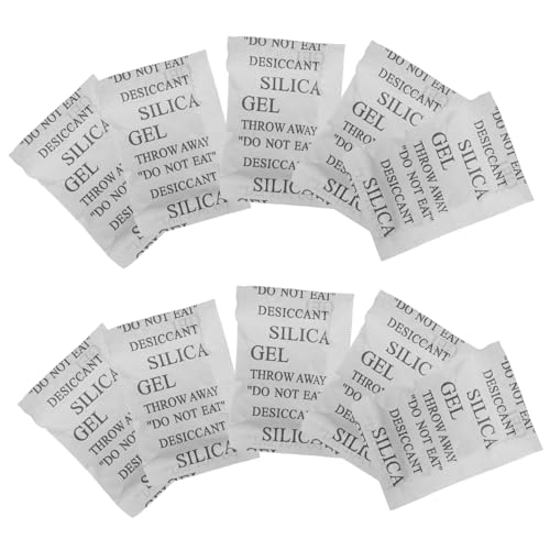 ABOOFAN 50 Stück Transparente Silica Gel Trockenmittelbeutel Feuchtigkeitsabsorbierend Wiederverwendbar für Lagerung von Elektronik Kleidung Schuhen Schmuck und Lebensmitteln Vielseitiger