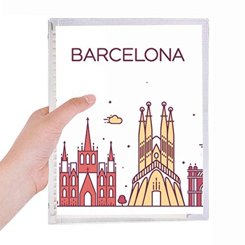 Carnet de notes à spirale Barcelone Espagne élégant support rechargeable unique