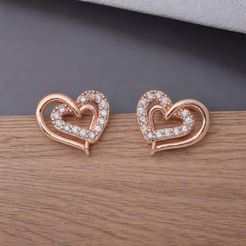Image of Nilu's Collection Daily Use, Light Weight Cubic Zircon Stud Earrings| Perfect for baby girls, office goers