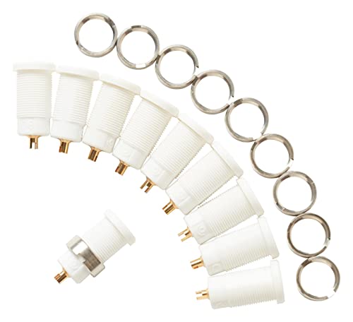 Adaptateur banane jack soudure blanc pour haut-parleur et amplificateur stéréo hi-fi