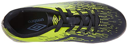Chuteira Campo Acid II Jr, Umbro, Criança Unissex, Preto/Verde Limão, 33