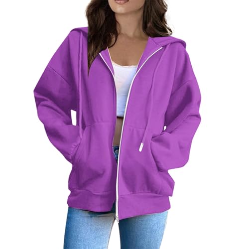 Veste à capuche femme effet minceur - Coupe ample confortable à fermeture éclair