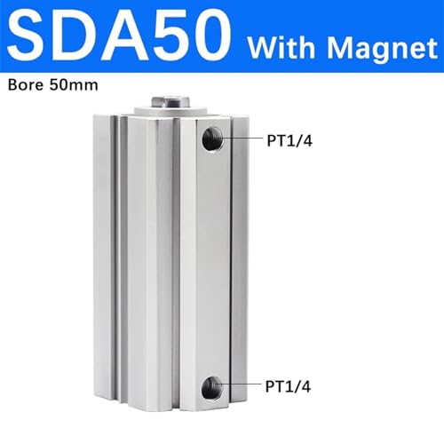 Cylindre pneumatique SDA50 à double effet avec piston magnétique compact course 130mm - 3