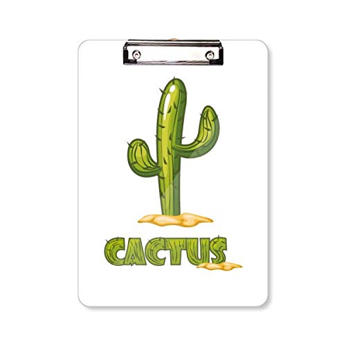 Plante à pince en pot motif cactus vert A4 porte-bloc notes bureau