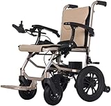 FENGJISUN Sillas De Ruedas Adulto Silla De Ruedas Plegable, Eléctrica, Automática, De Aleación De Aluminio, Plegable, Compacta, Portátil para Personas Mayores Silla Ruedas para Exterior
