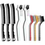 Betanull Crevice Cleaning Brush Set, Multi-Purpose Hard Bristle Brushes for Deep Cleaning Kitchen, Bathroom, Grout, Sink, Cup, Teapot, Bottle, Blender, Corners, Tight Spaces & More
