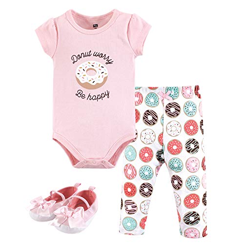 Image of Hudson Baby Unisex Baby Cotton Bodysuit, Pant and Shoe Set