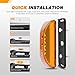 GOOACC 3.9Inch Side Marker Light 2PCS Amber 3LED Front Rear Clearance Indicator Fender Lights Waterproof Surface Mounted For Truck Trailer Camper RV UTV Bus