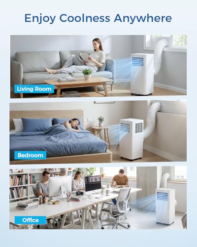 Feelfunn 12,000 BTU Portable Air Conditioners - 3-in-1 Portable AC Unit Cools Up to 600 Sq.Ft., with App/Wifi/Remote Control, Dehumidifier & Fan Modes, Window Mounting Kit, Ideal for Bedroom, Dorms - Image 7