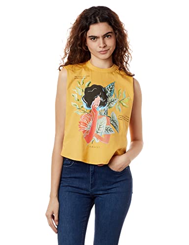 Regata,Regata Estampada,Colcci,feminino,Amarelo,M