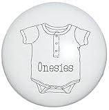 Presto Wall Decals Organizer Baby Clothes Ceramic Drawer Cabinet Knobs in Black and White for Organizing Children's Nursery Dressers and Changing Tables