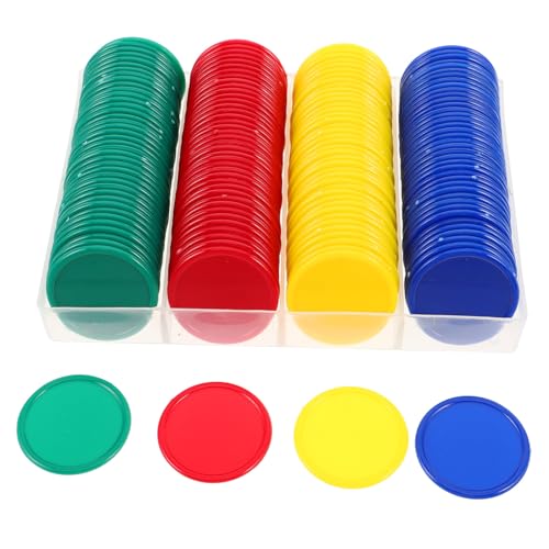 Jetons plastique colorés durables et légers, 160 compteurs mathématiques transportables