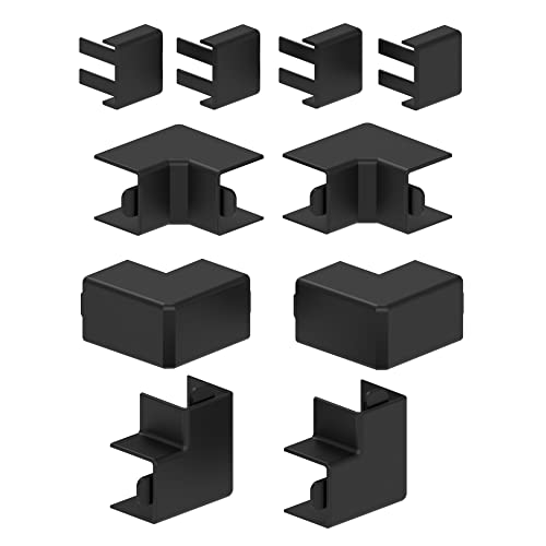 Cable Coach Habengut | Juego de accesorios para el montaje del conducto de cables 15 x 15 mm, color: negro Cover