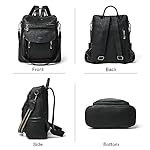 Shrrie Rucksack für Damen, modischer Leder-Rucksack, Geldbörse, Designer-Reiserucksack, Schultertasche, 2-8 Vintage Dunkelgrün, Modern – Bild 3