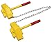 Rail Car Wheel Chock, Steel, Yellow
