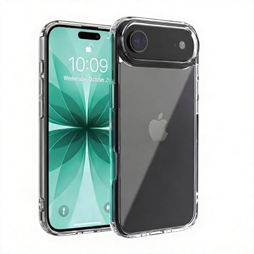 Image of ONES iPhone 17 Air / 17 Air Slim Case Clear, PC + TPU Hybrid, Military-Grade Drop Protection, Anti-Yellowing, Anti-Slip, Shockproof Silicone Hard Cover
