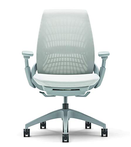 Image of Allsteel Light Gray Mimeo Task Chair with Lumbar, Weight-Activated, Mesh Back and 4-D Adjustable Arms