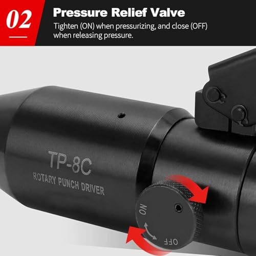 Portable Hydraulic Knockout Punch Kit - Manual Hole Cutter Set for Electric Conduit, Includes 6 Dies for Drilling Holes in Metal Sheets & Distribution Boxes