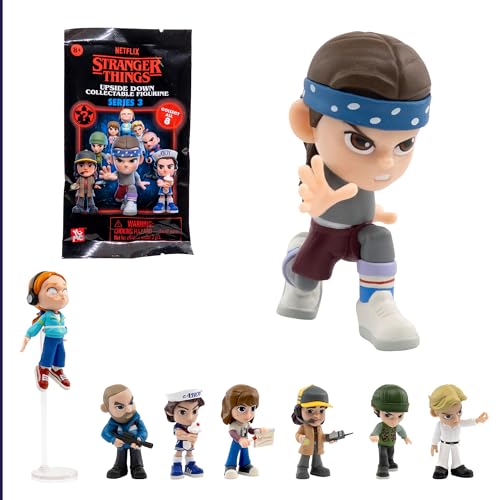 YuMe Stranger Things 2.5 Mini Figure Collectable | Upside Down Series 3 Surprise Blind Bag | Officially Licensed Netflix Merchandise | Toy Gift for Kids Adults & Fans | Collect All 8 Characters