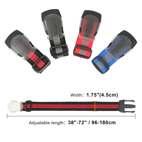 Image of Vigorport Utility Straps Quick Release Nylon Backpack Accessory Bag Strap,Adjustable for Hiking,Travel,Outdoor Sports-4 Pack (Multicolor, 1 inchW-72 L)