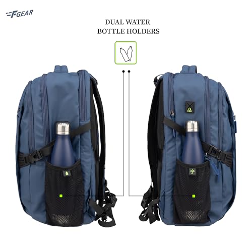 Image of F Gear Amalfi 30L Laptop Backpack|3 Spacious Compartments for Easy Organisation|17 inch, USB Charging Port, Sternum, Hip Strap, Luggage Strap|Backpack for College, Office & Travel Use