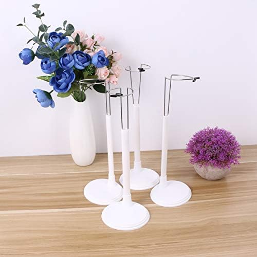NUOBESTY 4pcs Doll Stands Doll Display Holder Model Support Frame Dolls Accessories 35cm White
