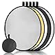 Comroxu 5-in-1 Rund Reflektor Fotografie, 60cm Scheibenreflektor, Licht Reflector Diffusor Photography, Foto Reflektorreflektor Lichtreflektor, Faltbarer Faltreflektor, für Fotostudio Außenbeleuchtung