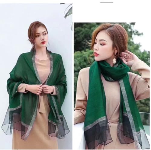 HURESON Lightweight Silk Scarf Elegant Soft Shawls and Wraps for Evening Dresses glitter Scarves for Women for All Seasons4