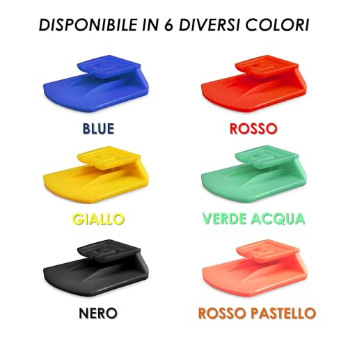 2 Stück Generische Halterungs-Clips kompatibel mit Telepass Slim und kompatibel mit MooneyGo. Erhältlich in 6 Farben (Schwarz)