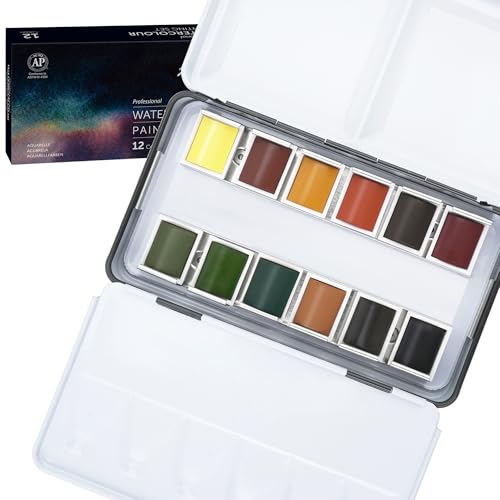 PHOENIX Watercolor Paint Set — 12 Earth Tones