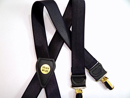 Image of Hold-Up Formal Series Men's X & Y-Back Suspenders with No-Slip Clips | Available in traditional X-back and Y-back styles for business, formal, and dress occasions.