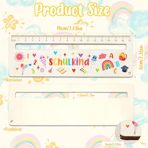 Lesehilfe Kinder,Lesehilfe Kinder 1 Klasse,Leselineal grundschule,Lesehilfe streifen kinder,Lese-Tracking-Lineale,Personalisiert Holz Lesezeichen Leselineal,Einschulungsgeschenke Jungen und Mädchen
