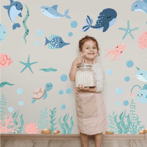 Vinilos decorativos con animales marinos para paredes miniatura 4