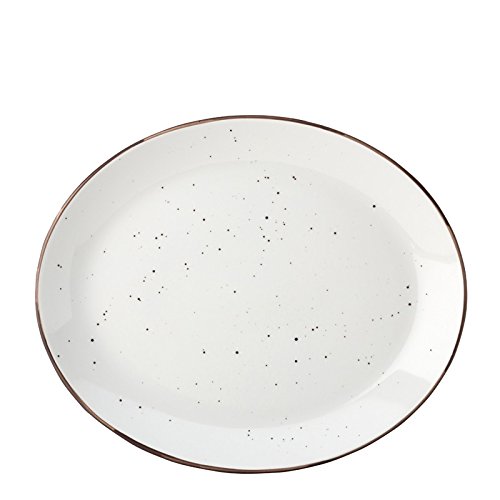 Utopia Rustik Dots, CT4016-000000-B01010, Rustik Dots Oval Plate 12" (31cm) (Box of 10)