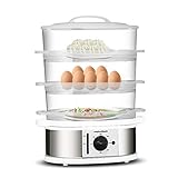 【Estilo de vida saludable】 Cocinar retiene más vitaminas y nutrientes que hervir. La vaporera le permite cocinar sin usar aceite, por lo que no es necesario agregar calorías y grasas excesivas.
