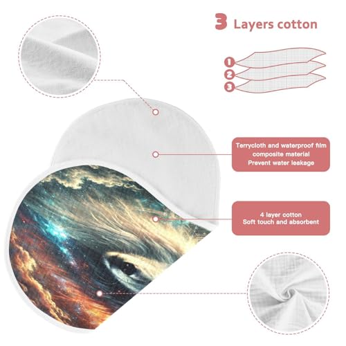 Wolf Blue Baby Burp Cloths Soft Burp Cloth Burp Rags Cotton Burp Clothes Absorbent Muslin Burp Cloths for Unisex Boy Newborn Girl 1 Pack 22x11 Inches3