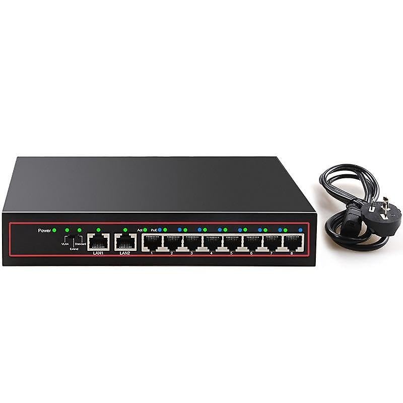 Commutateur POE 10 ports DrPhone PoE X1 48V pour étendre votre réseau de caméras IP et AP