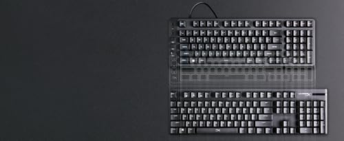 Image of HyperX Eve 1800 - Gaming Keyboard, 1800 Form Factor,10 Zone Customizable RGB Lighting, Built-in Media Buttons, Membrane Switches, - Black