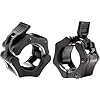 Greententljs Barbell Clamps 2 Inch Olympic – Pair of Collars Quick Release Locking Barbell Workout Pro Weight Plate Clamp Clips for Gym Power Heavy Weightlifting Fitness (Black Matte)