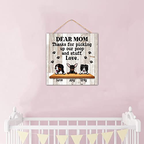 Placa de pared personalizada con foto de perro de madera de palé CustonCares 7