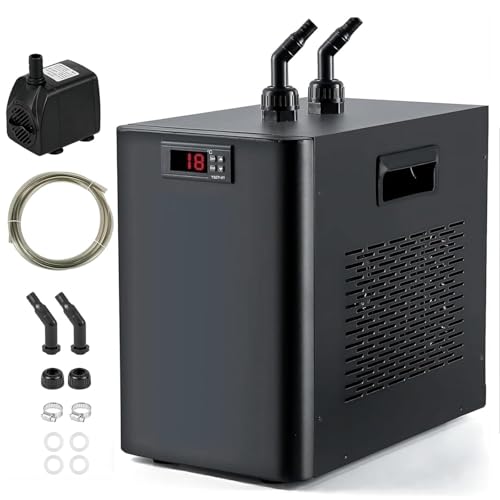 Enfriador De Agua Para Acuarios, Compresor Silencioso, Ventilador De Refrigeración Para Peceras, Enfriador Refrigerado Por Aire Para Cultivo De Plantas Acuáticas En Hidropónico(160L-For Fish Tank)