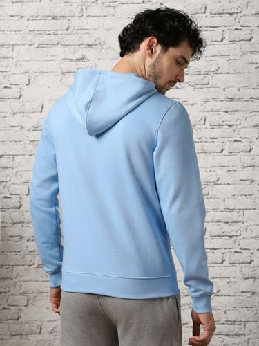 Image of Nobero Classic Zipper Hoodie for Men | Zip Up Hoodies for Men | Regular Fit | Full Zip Closure | Drawstring Hood | Zipped Hooded Sweatshirt | Cotton Rich Zipper Fleece Hoodie