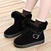 Kids Snow Boots for Boys Girls Warm Waterproof Winter Booties with Cozy Faux Fur Lining Non-Slip Ankle Boots for Toddler Big Kids Fleece Collar Outdoor Cold Weather Walking Shoes with Fashion Buckle