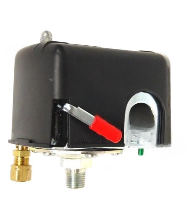 Square D Type Pressure Switch 9013FHG39M1XZ22 for Air Compressor - 135-175 PSI, 2-Pole, 2HP, Single Port Side Wire Feed with On-Off Lever, Replaces 9013FHG39M1X, PS2020M