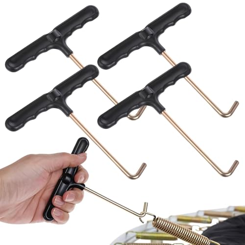 Ressorts de rechange pour trampoline fixés sans douleur avec ce lot de 4 outils d'extraction en T