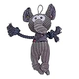 Steel Dog Polka Dot Pal Elephant, Plush Dog Toy with Knotted Rope Hands and Feet, Dog Chew Toys for Small, Medium, Large Breed (Elephant)