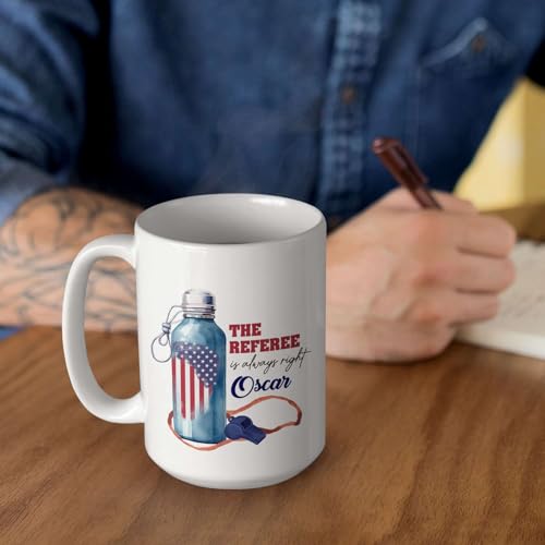 Taza personalizada con silbato de fútbol y botella de agua miniatura 3