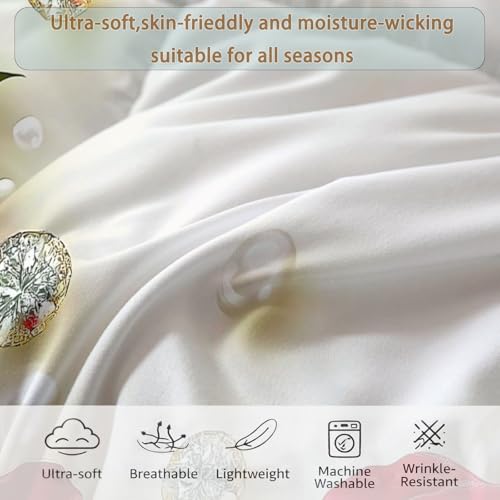 Manta para cama lavable de flores que soluciona la colada y decora el cuarto 7