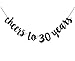 Fecedy Black Cheers to 30 Years Banner for 30th Birthday Party Decorations